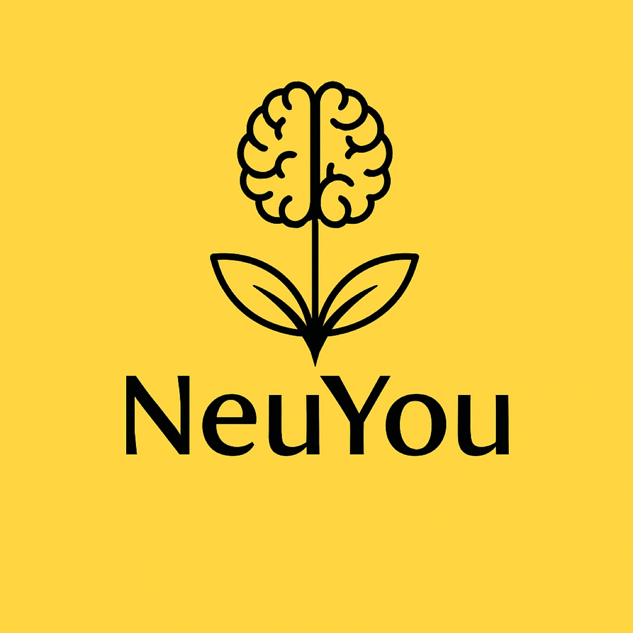 NeuYou logo — a brain blooming like a flower